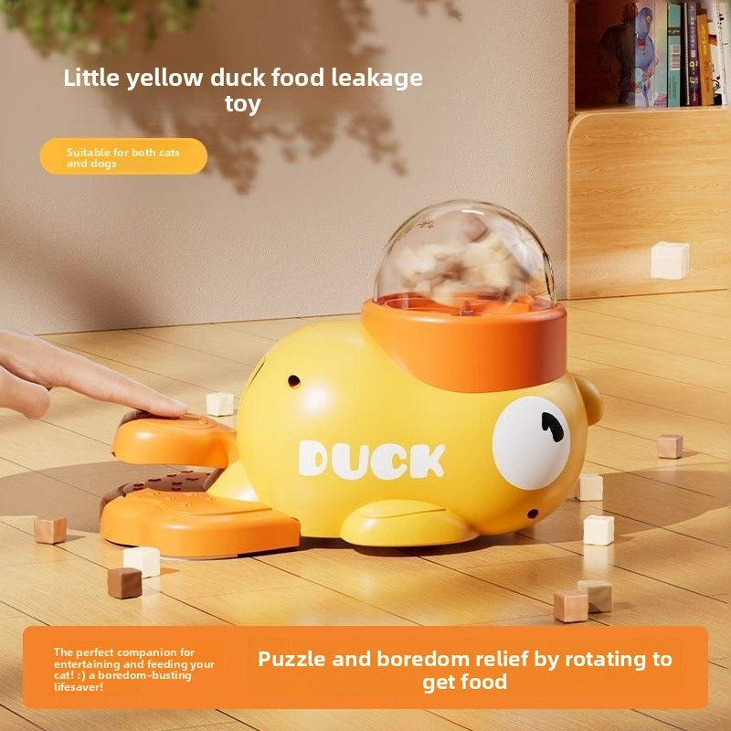 Quacky Duck Pet Feeder Toy - Fun Interactive Treat Dispenser for Cats & Dogs