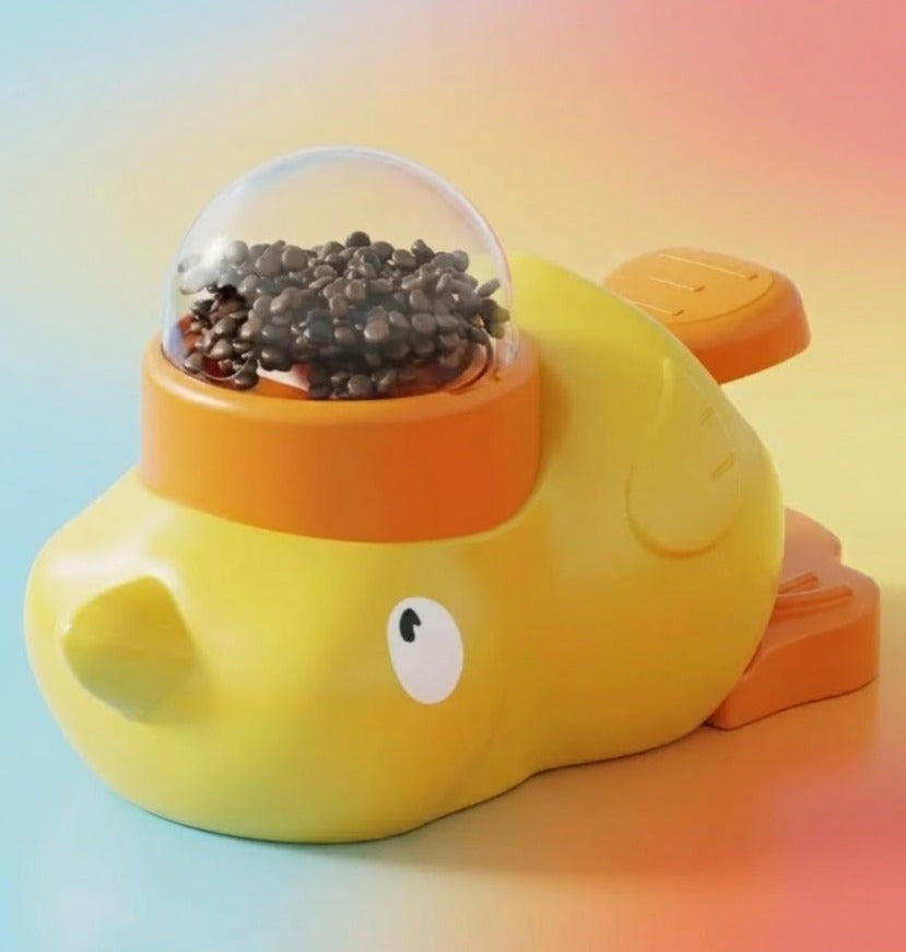 Quacky Duck Pet Feeder Toy - Fun Interactive Treat Dispenser for Cats & Dogs